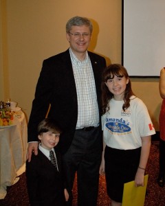 Amanda & Joshua with PM Harper copy